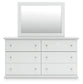 Bostwick Shoals  Panel Bed, Dresser, Mirror And Nightstand