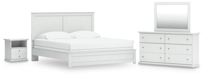 Bostwick Shoals  Panel Bed, Dresser, Mirror And Nightstand