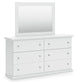Bostwick Shoals  Panel Bed, Dresser, Mirror And Nightstand
