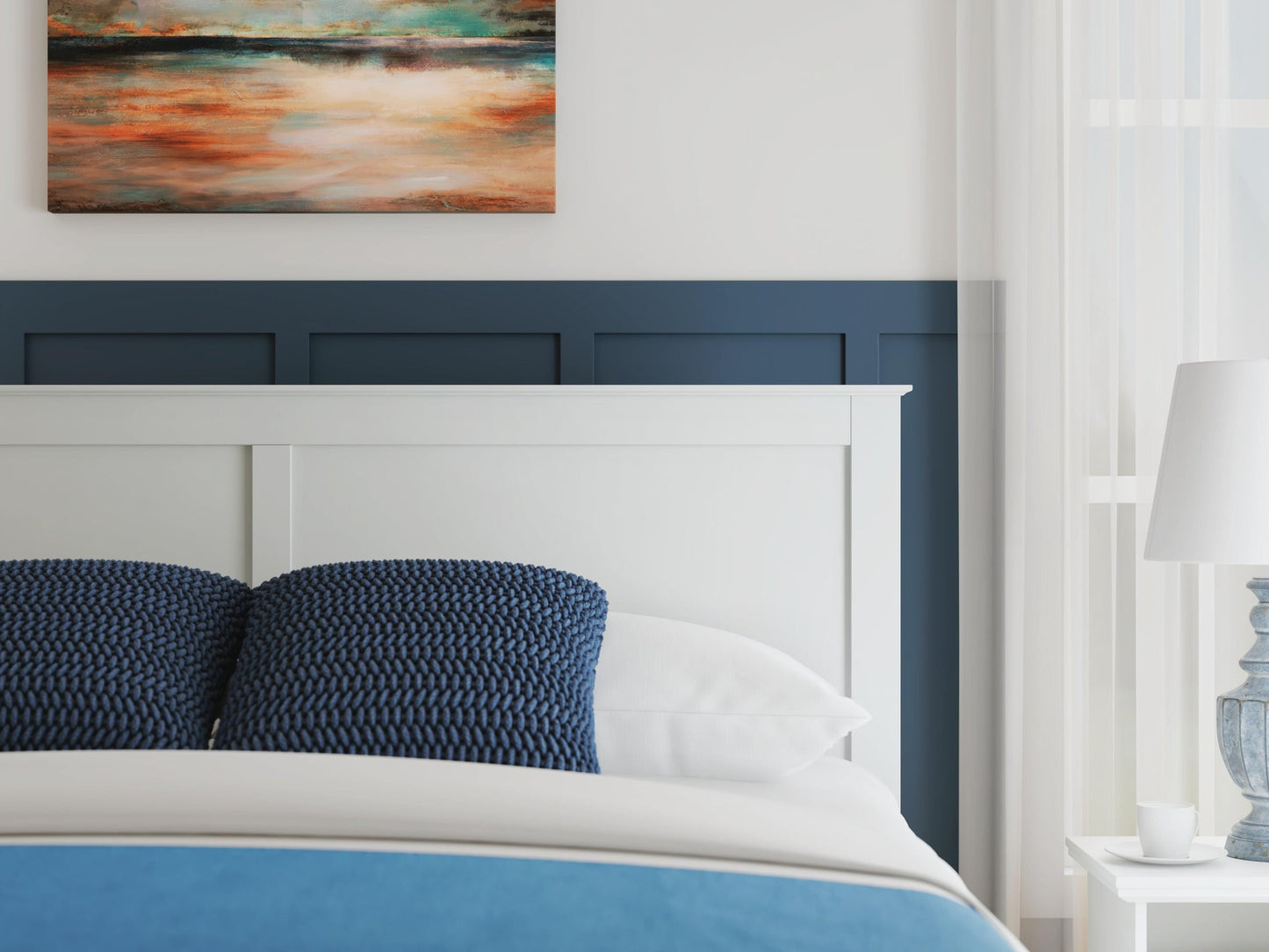 Bostwick Shoals  Panel Bed, Dresser, Mirror And Nightstand
