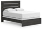 Hollivern  Panel Bed, Dresser, Mirror And Nightstand