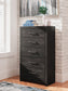 Hollivern  Panel Bed, Dresser, Mirror, Chest And Nightstand