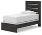 Delmorta  Panel Bed, Dresser And Mirror