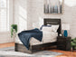 Delmorta  Panel Bed, Dresser And Mirror