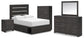 Delmorta  Panel Bed With Storage, Dresser, Mirror, Chest And Nightstand