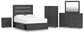 Delmorta  Panel Storage Bed, Dresser, Mirror, Chest And Nightstand