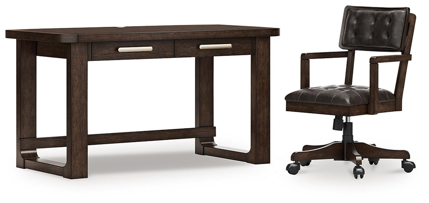 Brecton Home Office Desk With Chair