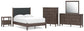 Cadmori  Upholstered Panel Platform Bed, Dresser, Mirror, Chest And Nightstand