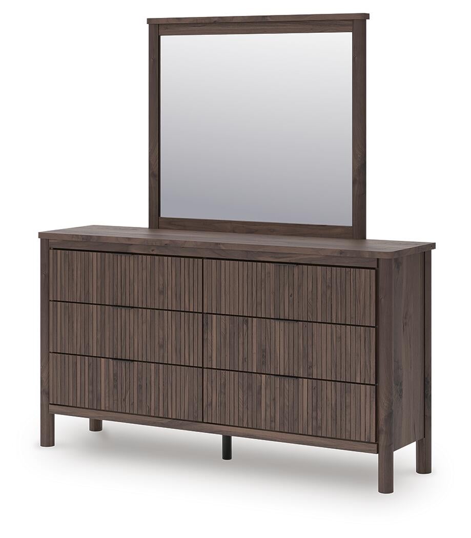 Cadmori  Panel Platform Bed, Dresser, Mirror, Chest And Nightstand