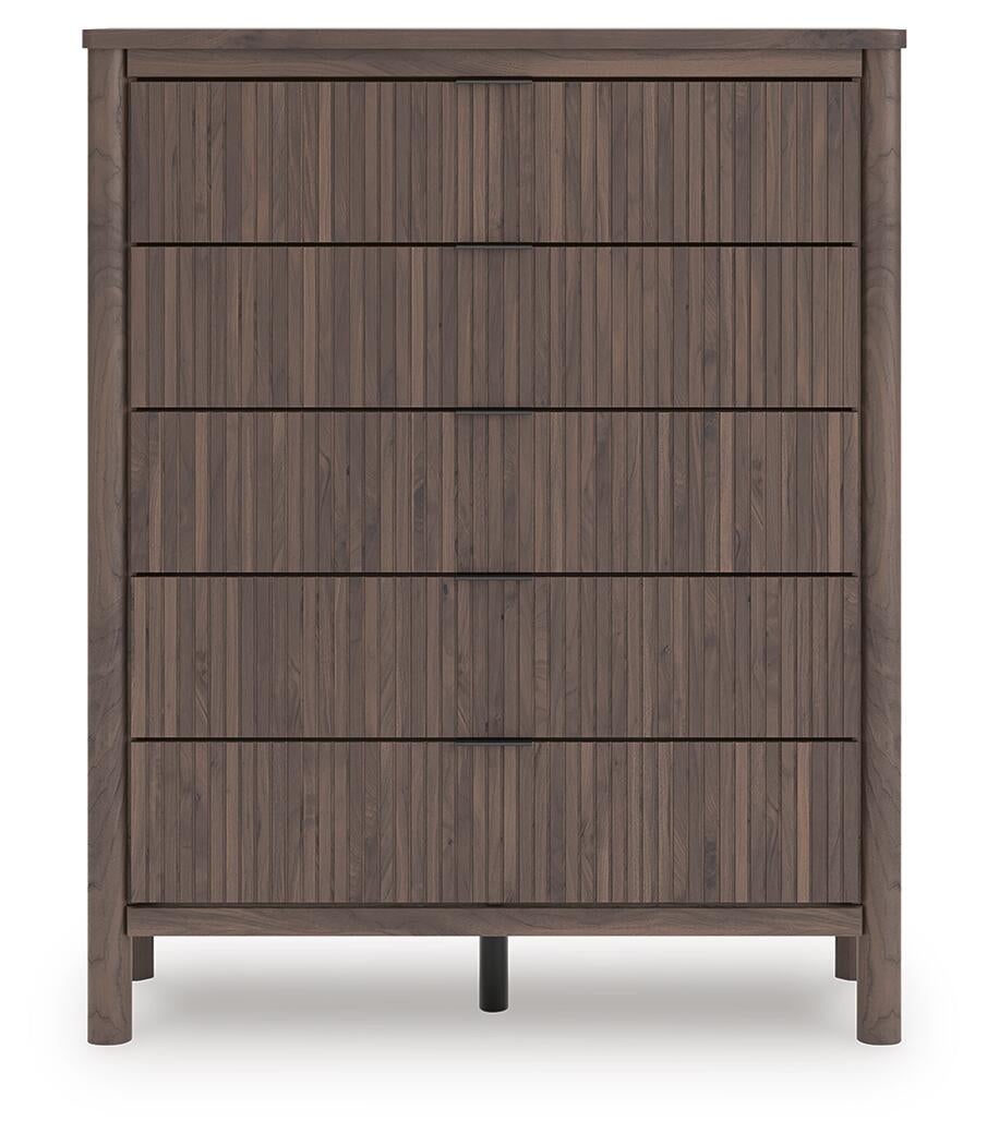 Cadmori  Panel Platform Bed, Dresser, Mirror, Chest And Nightstand