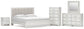Birmonton  Upholstered Panel Platform Bed, Dresser, Mirror, Chest And Nightstand