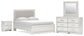 Birmonton  Upholstered Panel Bed, Dresser, Mirror And Nightstand