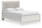 Birmonton  Upholstered Panel Bed, Dresser, Mirror And Nightstand