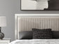 Birmonton  Upholstered Panel Bed, Dresser And Mirror