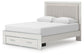 Birmonton  Upholstered Panel Platform Storage Bed, Dresser, Mirror And Nightstand