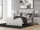 Birmonton  Upholstered Panel Platform Storage Bed, Dresser, Mirror And Nightstand