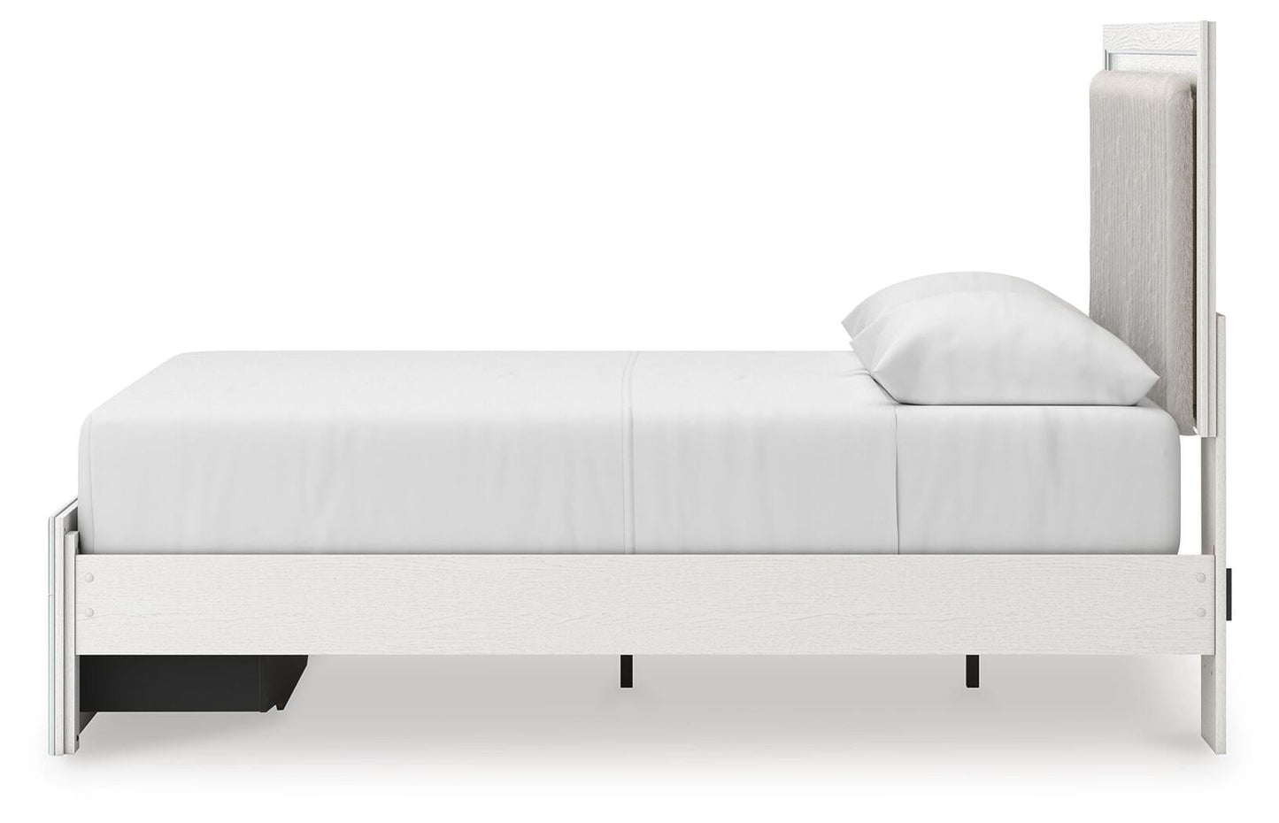 Zuraleus  Upholstered Panel Platform Storage Bed, Dresser And Mirror