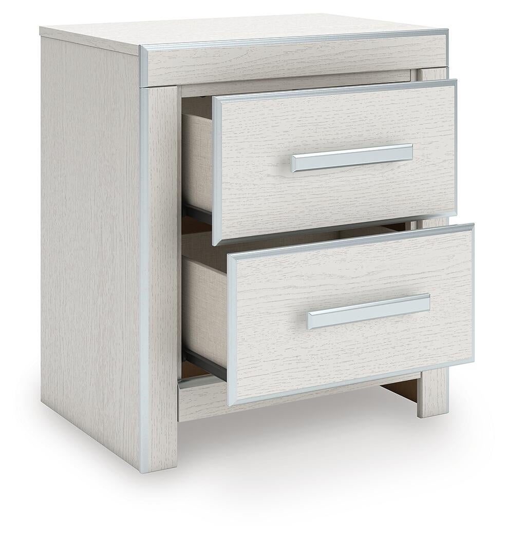 Birmonton  Upholstered Panel Platform Bed, Dresser, Mirror, Chest And Nightstand