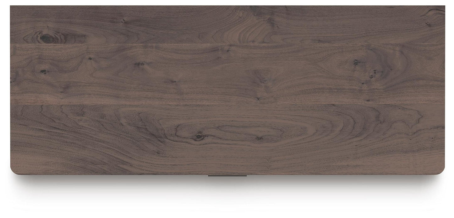 Cadmori  Upholstered Panel Bed, Dresser, Mirror And Nightstand