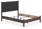 Cadmori  Upholstered Panel Bed, Dresser, Mirror And Nightstand