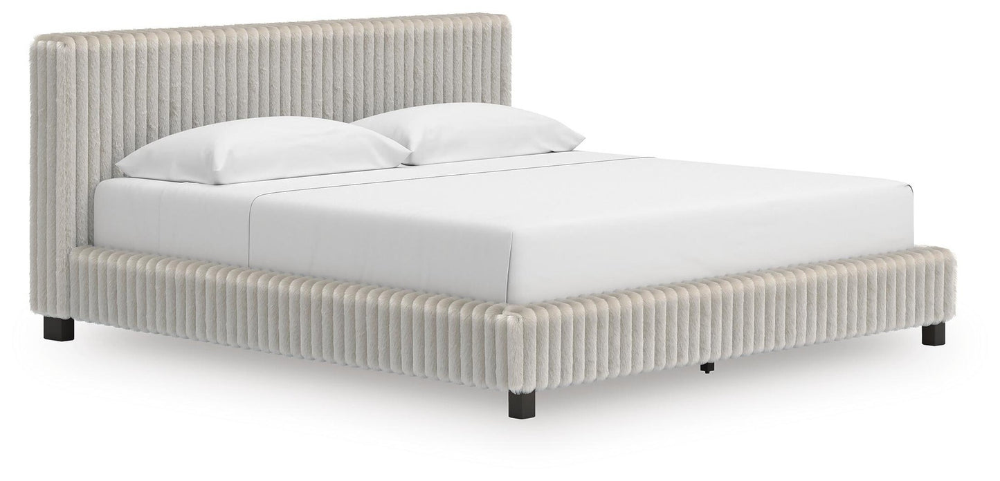 Birmonton  Upholstered Bed, Dresser, Mirror, Chest And Nightstand