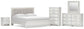 Birmonton  Upholstered Panel Bed, Dresser, Mirror, Chest And Nightstand