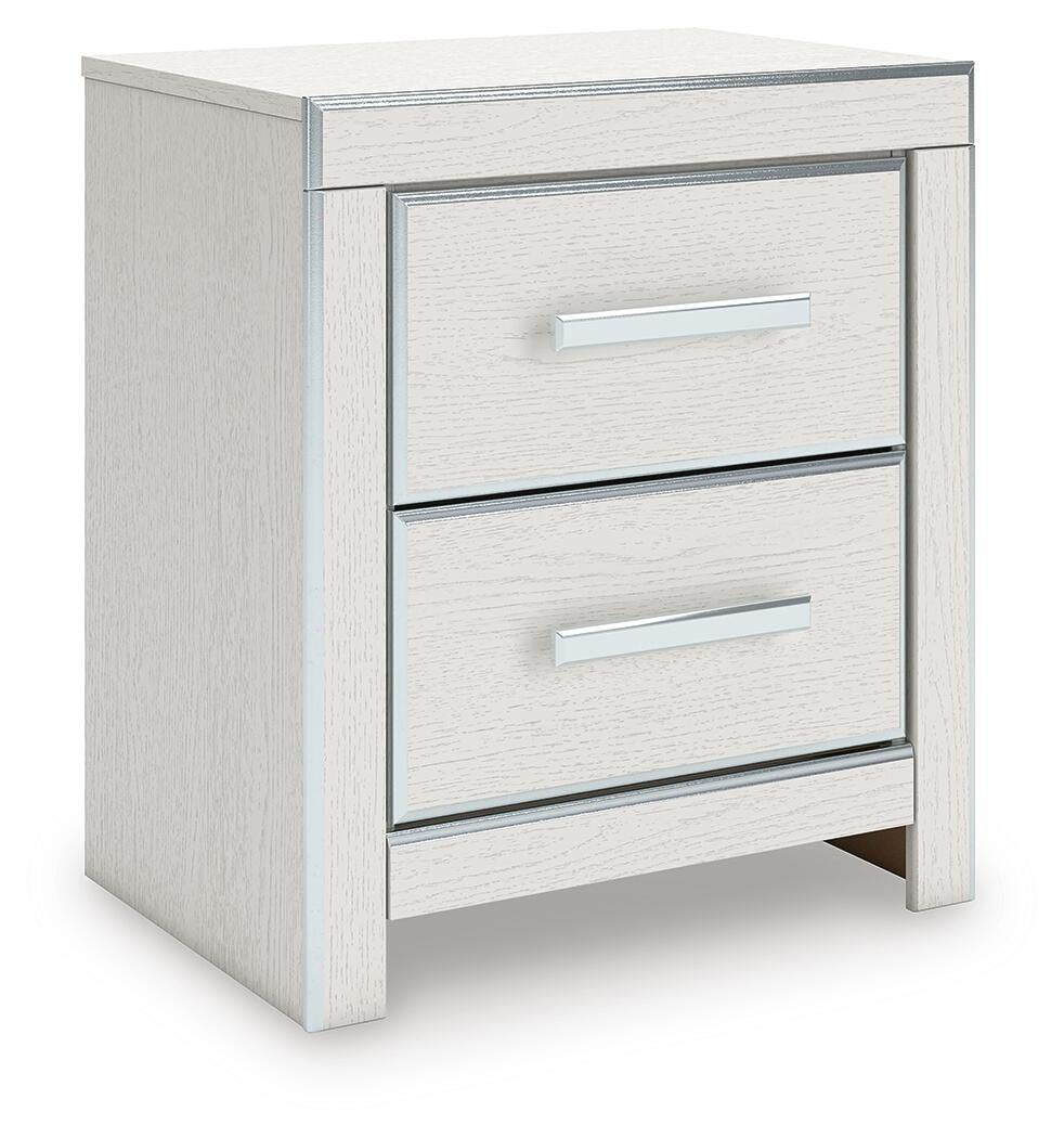 Birmonton  Upholstered Panel Bed, Dresser, Mirror And Nightstand