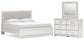 Birmonton  Upholstered Panel Bed, Dresser And Mirror