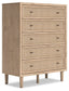 Cielden California  Upholstered Bed With Roll Slats, Dresser, Mirror, Chest And Nightstand