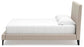 Cielden  Upholstered Bed With Roll Slats, Dresser And Mirror
