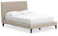 Cielden  Upholstered Bed With Roll Slats, Dresser And Mirror