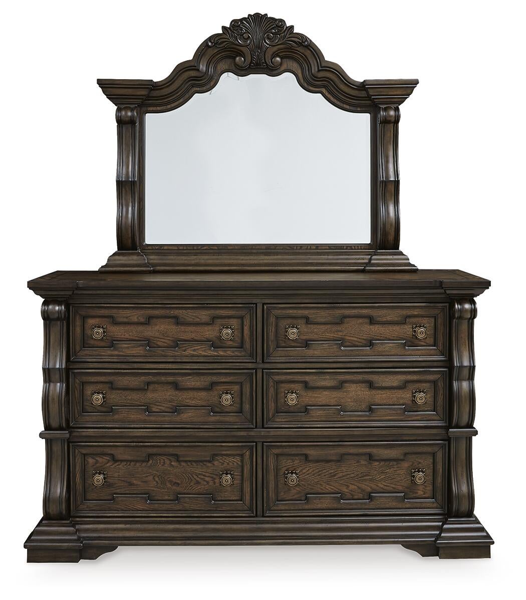 Maylee California  Canopy Bed, Dresser And Mirror