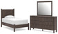 Cadmori  Panel Platform Bed, Dresser And Mirror