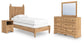 Galletyn  Panel Bed With Mirrored Dresser And Nightstand