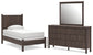 Cadmori  Panel Bed, Dresser And Mirror