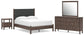 Cadmori  Upholstered Panel Platform Bed, Dresser, Mirror And Nightstand