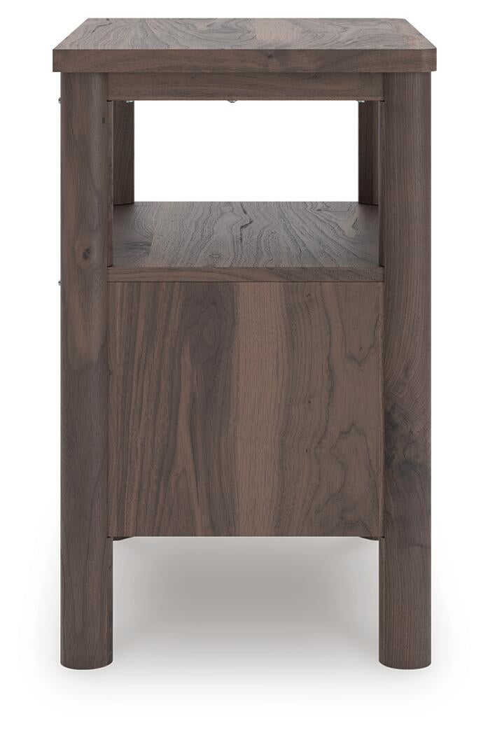 Cadmori  Upholstered Panel Platform Bed, Dresser, Mirror And Nightstand