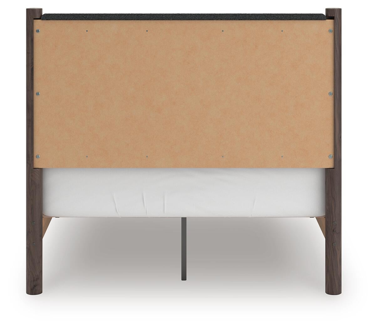 Pamytta  Upholstered Panel Platform Bed, Dresser And Mirror
