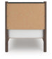 Pamytta  Upholstered Panel Platform Bed, Dresser And Mirror