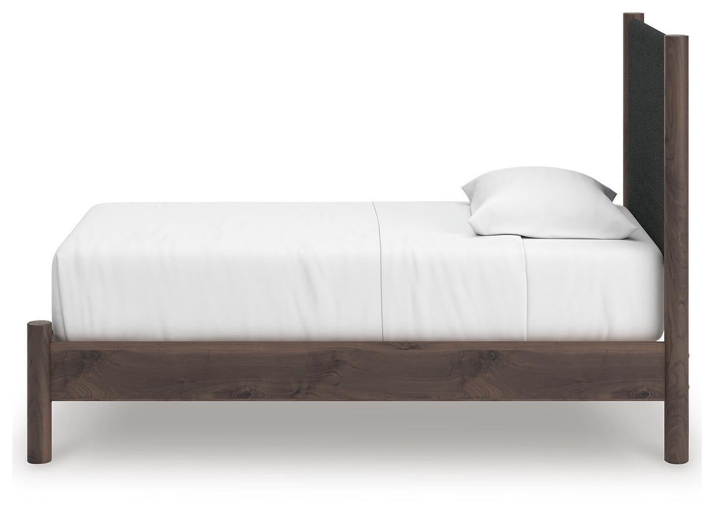 Pamytta  Upholstered Panel Platform Bed, Dresser And Mirror