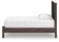 Pamytta  Upholstered Panel Platform Bed, Dresser And Mirror