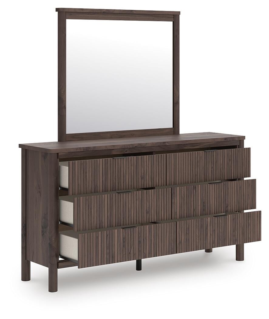 Cadmori  Panel Platform Bed, Dresser, Mirror, Chest And Nightstand