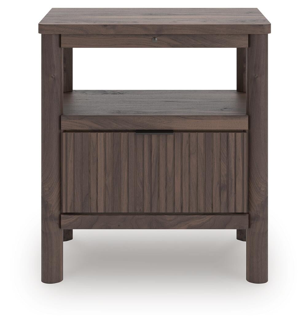 Cadmori  Panel Platform Bed, Dresser, Mirror, Chest And Nightstand