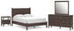 Cadmori  Panel Platform Bed, Dresser, Mirror And Nightstand
