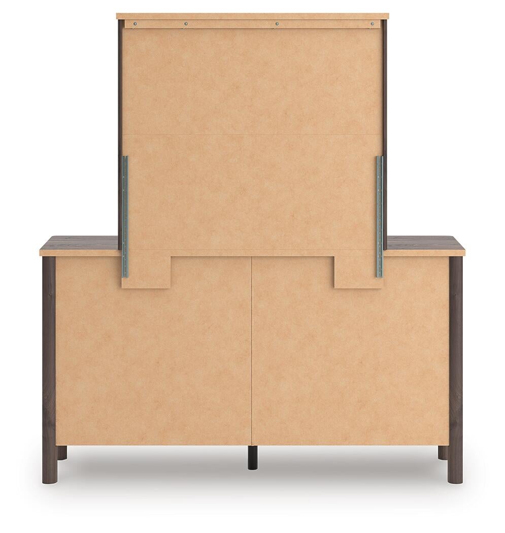 Pamytta  Panel Platform Bed, Dresser And Mirror
