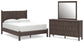 Cadmori  Panel Platform Bed, Dresser And Mirror