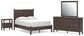 Cadmori  Panel Platform Bed, Dresser, Mirror And Nightstand