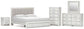 Birmonton  Upholstered Panel Platform Storage Bed, Dresser, Mirror, Chest And Nightstand