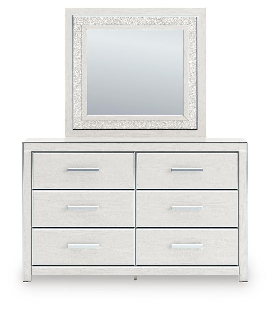 Birmonton  Upholstered Panel Platform Storage Bed, Dresser, Mirror, Chest And Nightstand