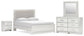 Birmonton  Upholstered Panel Platform Bed, Dresser, Mirror And Nightstand